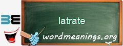 WordMeaning blackboard for latrate